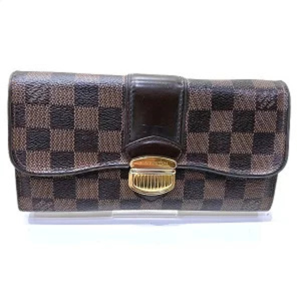Louis Vuitton Damier Portefeuille Sistina Bi fold Wallet Long